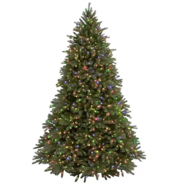 National Tree Company 7-1/2 ft. Feel Real Jersey Fraser Fir Hinged Artificial Christmas Tree with 1250 Multicolor Lights