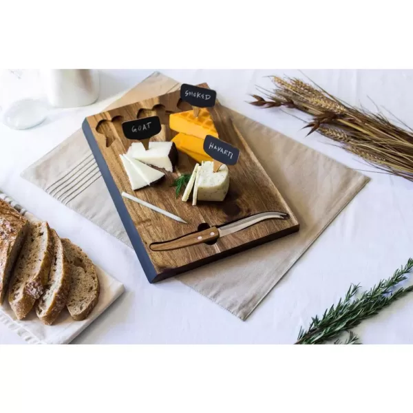 TOSCANA Delio Acacia Wood Cheese Board with Tools