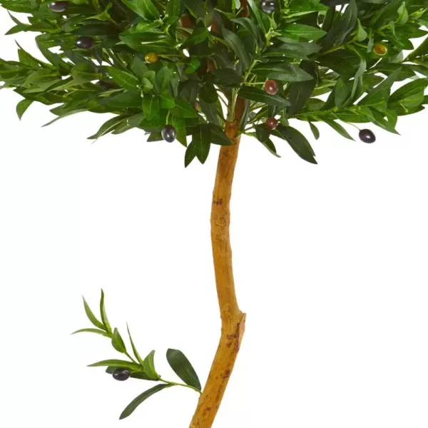 Nearly Natural 58 in. Indoor/Outdoor Olive Topiary Artificial Tree