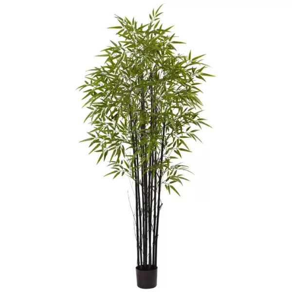 Nearly Natural Indoor and Outdoor 6 ft. Black Bamboo Tree UV Resistant