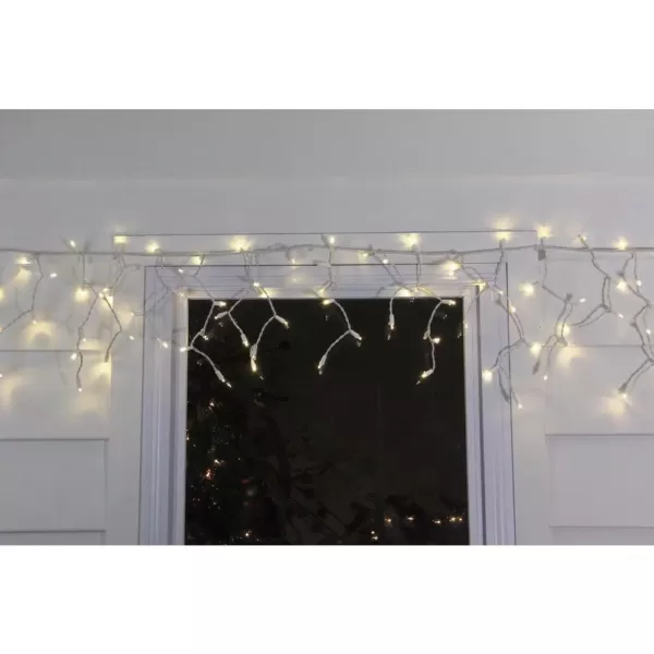 Northlight 6.75 ft. 100-Light Warm White LED Wide Angle Icicle Lights