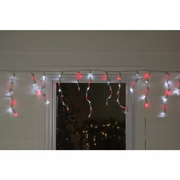 Northlight 6.75 ft. 100-Light Red and Pure White LED Wide Angle Icicle Lights