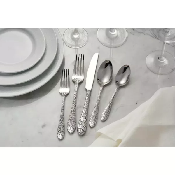 Oneida Ivy Flourish 18/10 Stainless Steel Teaspoons, European Size (Set of 12)