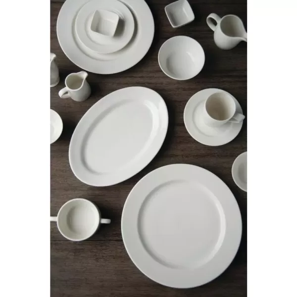 Oneida Verge 3.25 oz. White Porcelain Creamers (Set of 48)