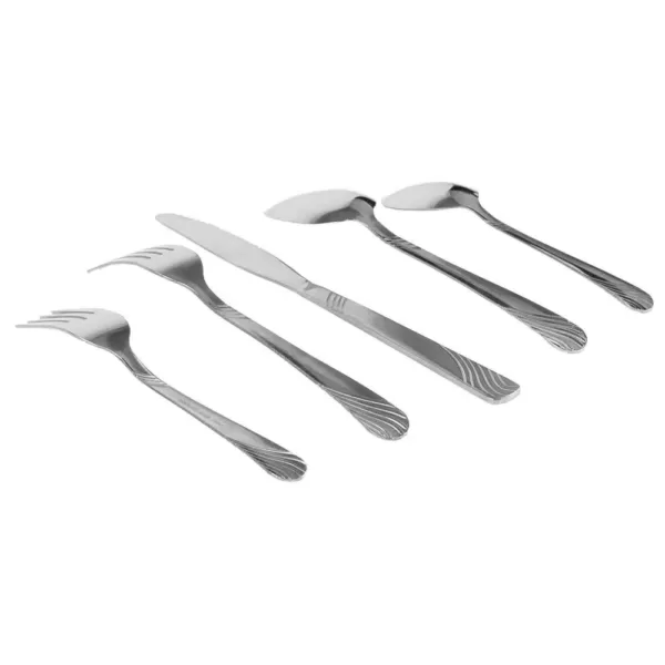 Home Basics River 20-Piece Stainless Steel Flatware Set