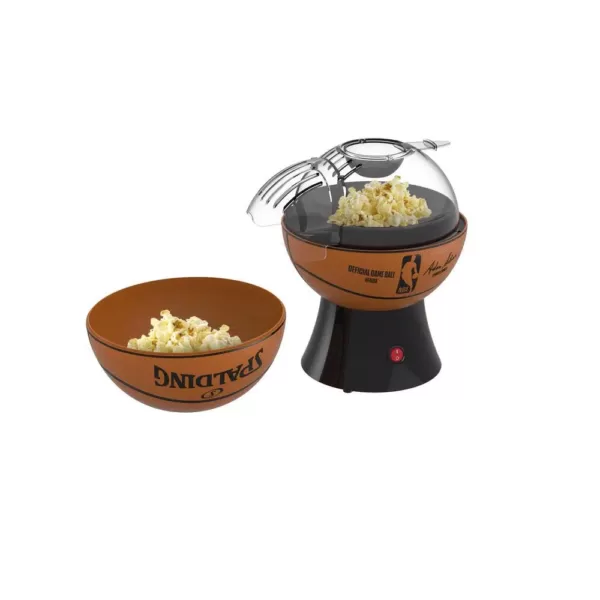 Uncanny Brands Kernel Capacity 3 oz. Orange and Black NBA/Spalding Hot-Air Popcorn Maker