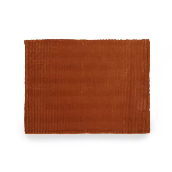 Noble House Cascara Orange Corduroy Plush Throw Blanket