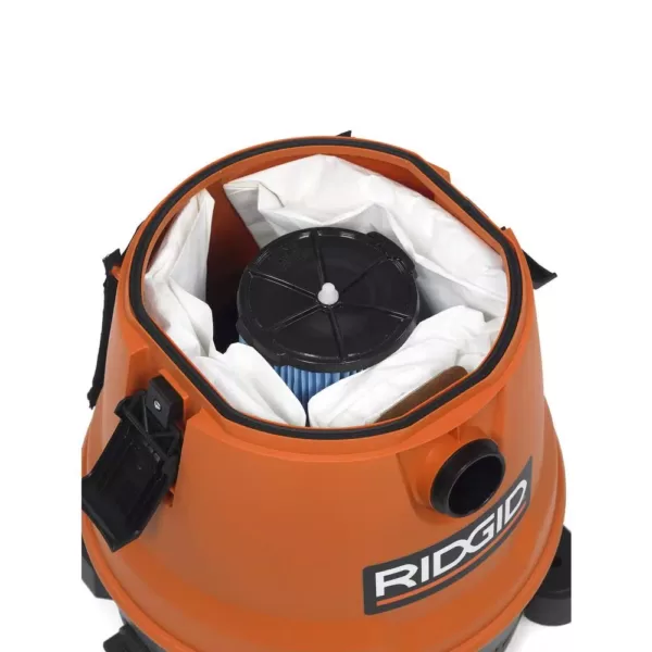 RIDGID 12 Gal. 6.5-Peak HP Motor-On-Bottom Wet/Dry Shop Vacuum with Fine Dust Filter, Hose and Accessories