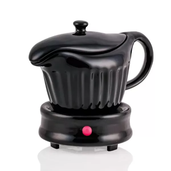 Ovente 13.5 oz. Black Electric Gravy Warmer With Detachable Gravy Boat (FW024589B)