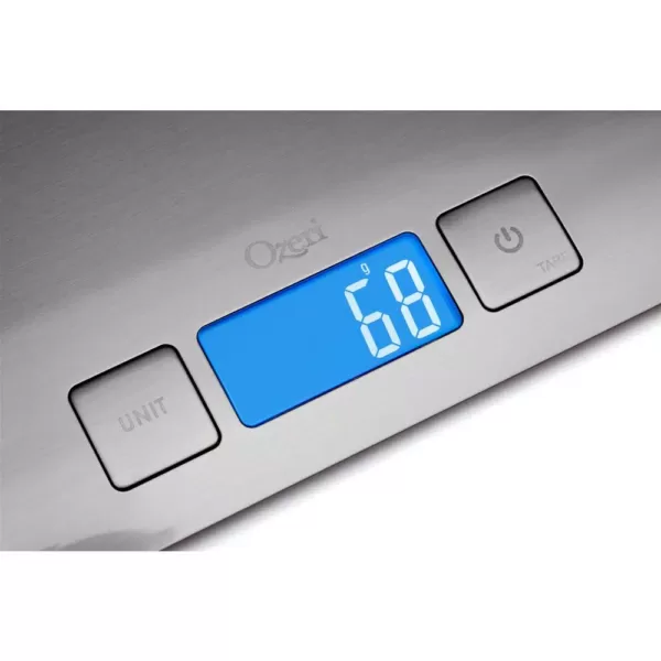 Ozeri Zenith Digital Kitchen Scale in Refined Stainless Steel with Fingerprint Resistant Coating