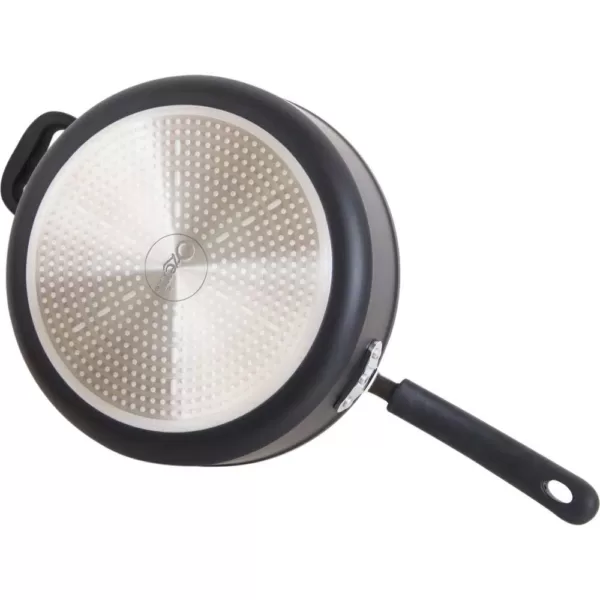 Ozeri Stone Earth 5.3 qt. Aluminum Ceramic Nonstick Sauce Pan in Lava Black with Glass Lid