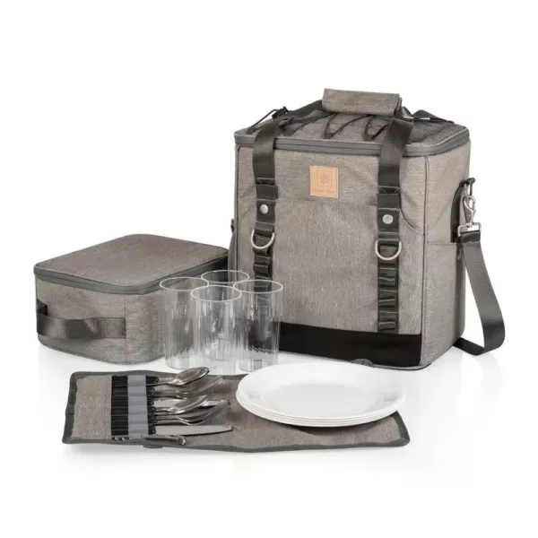 Picnic Time PT-Frontier Heathered Gray Picnic Utility Cooler