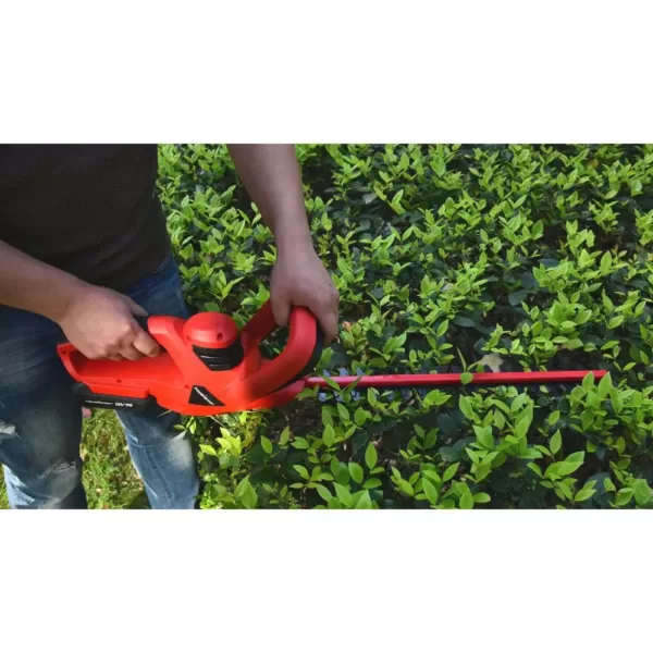 PowerSmart 20-Volt Lithium-Ion Cordless Handheld Hedge Trimmer 1.5 Ah Battery and Charger Included