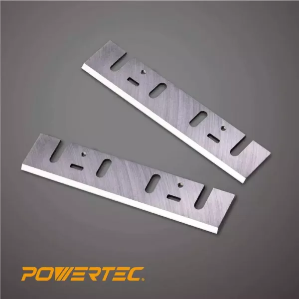 POWERTEC 6-1/8 in. High Speed Steel Hand-Held Planer Blades for Makita Planer 1805B (Set of 2)