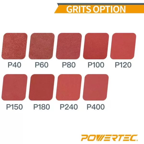 POWERTEC 6 in. x 48 in. 60-Grit Aluminum Oxide Sanding Belt (10-Pack)