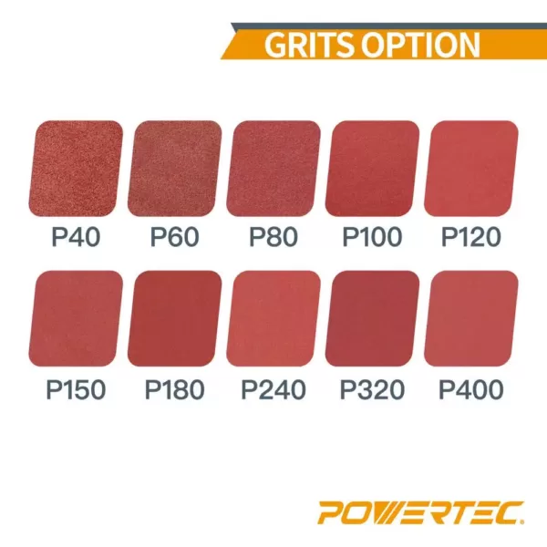 POWERTEC 1 in. x 42 in. 240-Grit Aluminum Oxide Sanding Belt (10-Pack)