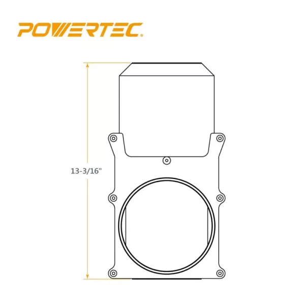 POWERTEC 6 in. Aluminum Blast Gate