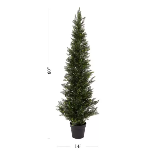 Pure Garden 60 in. Artificial Cedar Topiary