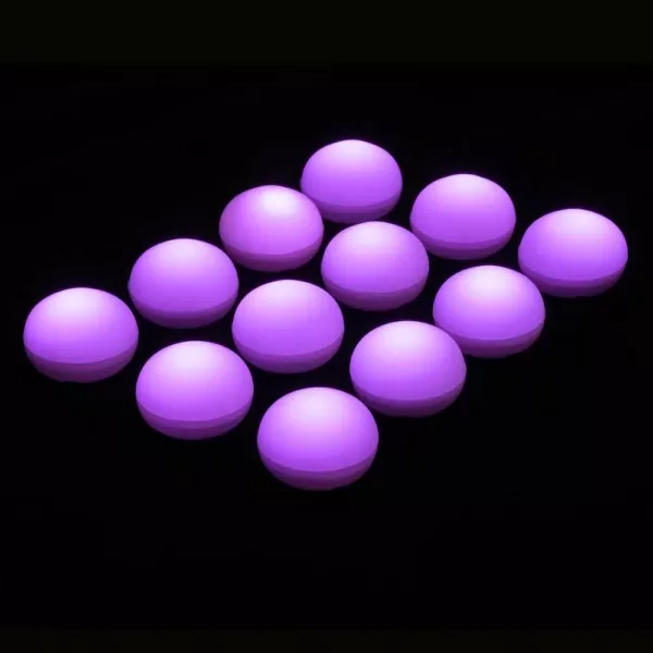 LUMABASE 1.25 in. D x 0.875 in. H x 1.25 in. W Purple Floating Blimp Lights (12-Count)