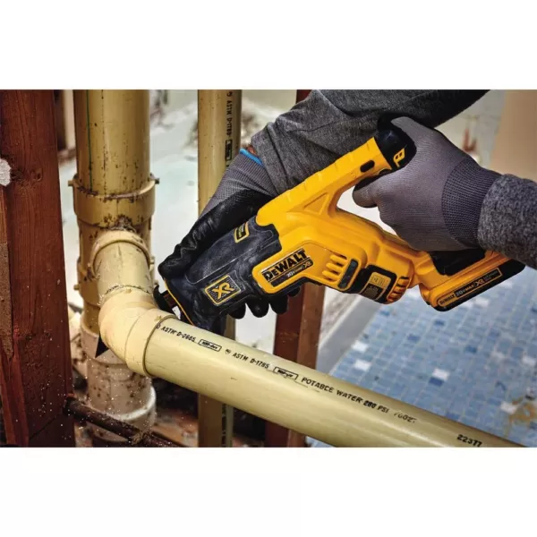 DEWALT 20-Volt MAX XR Cordless Brushless Compact Reciprocating Saw with (1) 20-Volt Battery 3.0Ah & Charger