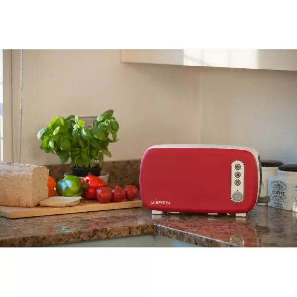 BergHOFF Seren 2-Slice Red Long Slot Toaster