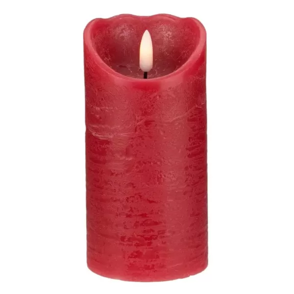 Northlight 6 in. Red Flameless Battery Operated Christmas Decor Candle