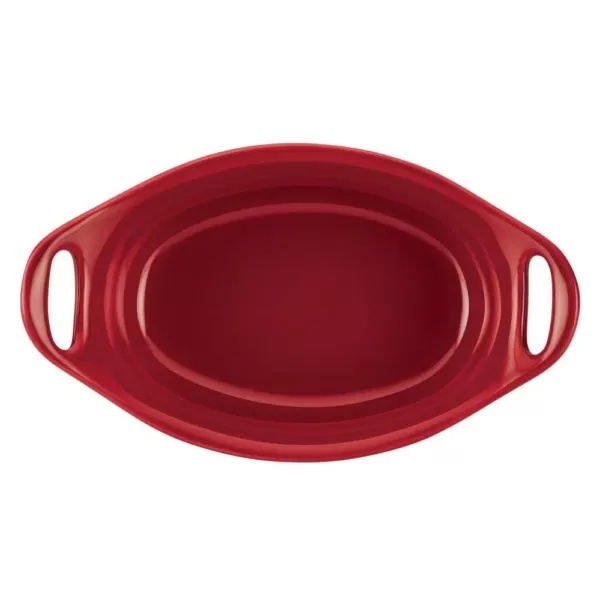 Rachael Ray Ceramics 2-Piece Oval Au Gratin Set, Red