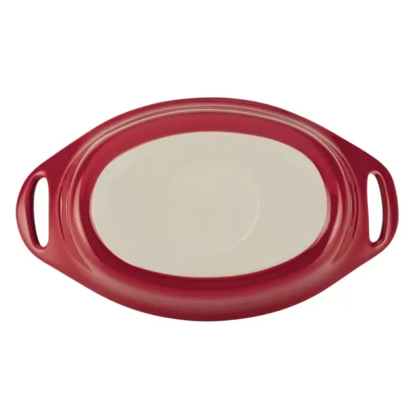 Rachael Ray Ceramics 2-Piece Oval Au Gratin Set, Red