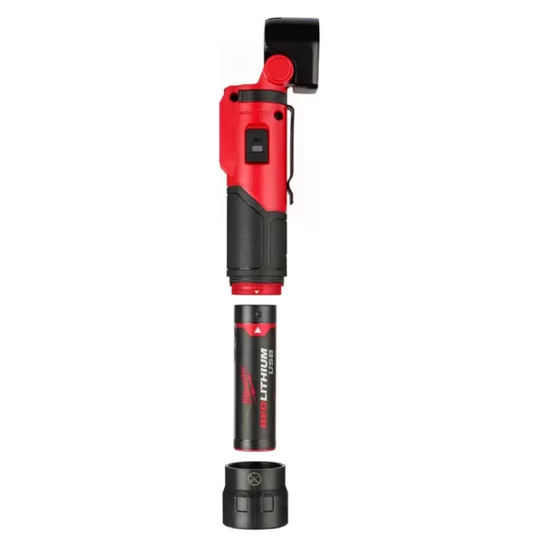 Milwaukee 500 Lumens LED Pivoting Rechargeable Flashlight W/ Extra REDLITHIUM USB Battery