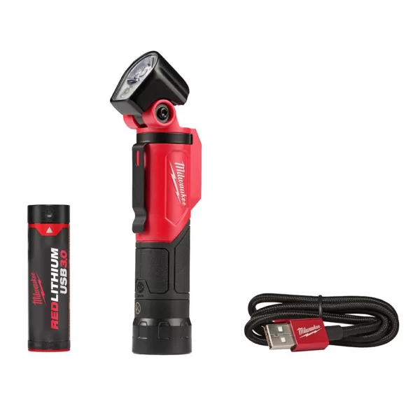 Milwaukee 500 Lumens LED Pivoting Rechargeable Flashlight