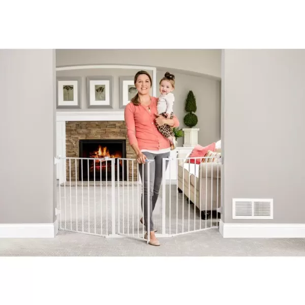 Regalo 31" Metal Flexi Gate Extra Wide Configurable Walk-Through Gate