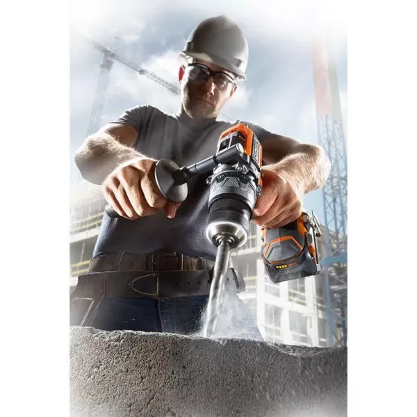 RIDGID 18-Volt Lithium-Ion Cordless 1/2 in. Hammer Drill/Driver Kit with 18-Volt Lithium-Ion 2.0 Ah Battery Pack and Charger