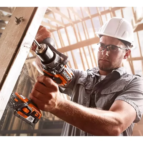 RIDGID 18-Volt Lithium-Ion Cordless Brushless 1/2 in. Compact Hammer Drill/Driver (Tool-Only)