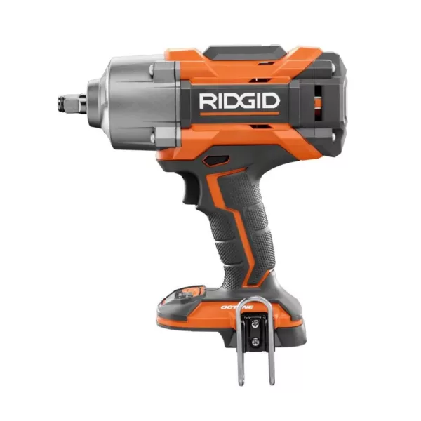 RIDGID 18-Volt OCTANE Cordless Brushless 1/2 in. High Torque 6-Mode Impact Wrench (Tool-Only) with Belt Clip