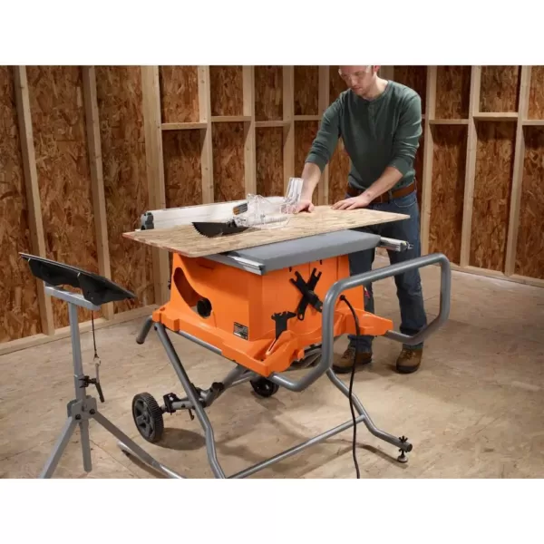 RIDGID 10 in. Pro Jobsite Table Saw with Stand and 16-Gauge 2-1/2 in. Straight Finish Nailer