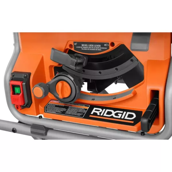 RIDGID 10 in. Pro Jobsite Table Saw with Stand and 18-Volt Cordless Drill/Driver Kit with (1) 2.0 Ah Battery, Charger, Tool Bag