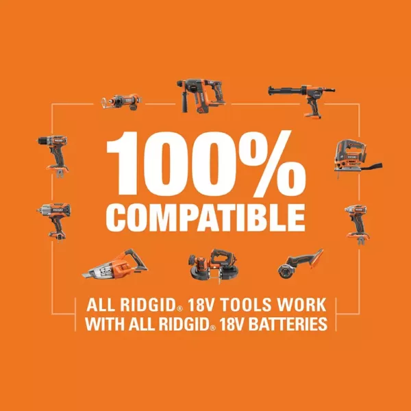 RIDGID 18-Volt Lithium-Ion Cordless 2-Speed 1/2 in. Compact Drill/Driver Kit with 2 Ah Battery, Charger, and Tool Bag