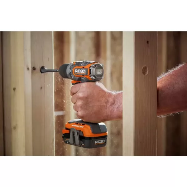 RIDGID 18V Brushless SubCompact Cordless 1/2 in. Drill Driver Kit with (2) 2.0 Ah Battery, Charger and Bag