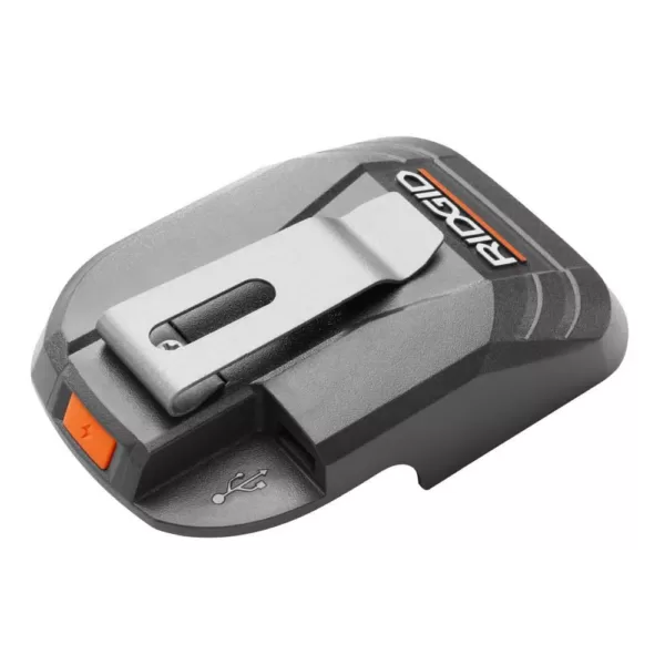 RIDGID 18-Volt OCTANE Bluetooth 9.0 Ah Battery with 18-Volt USB Portable Power Source with Activate Button