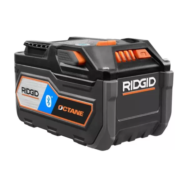 RIDGID 18-Volt OCTANE Bluetooth 9.0 Ah Battery with 18-Volt USB Portable Power Source with Activate Button