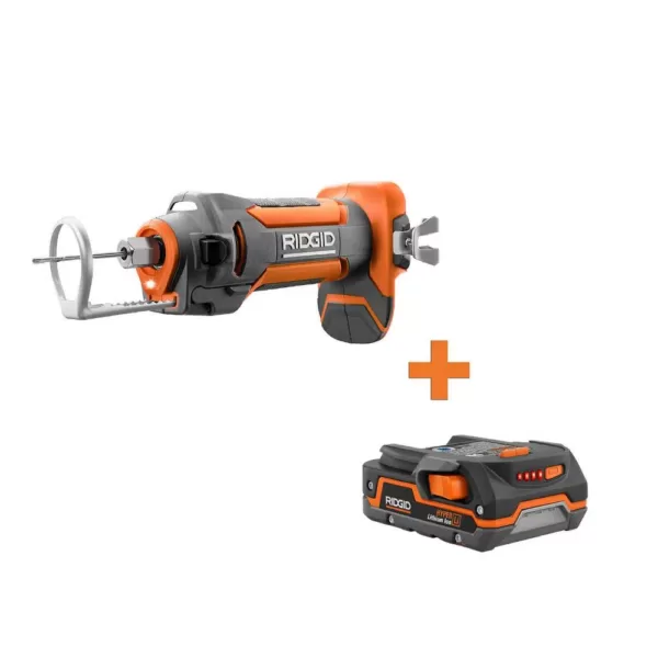 RIDGID 18-Volt Cordless Drywall Cut-Out Tool with 1.5 Ah Lithium-Ion Battery