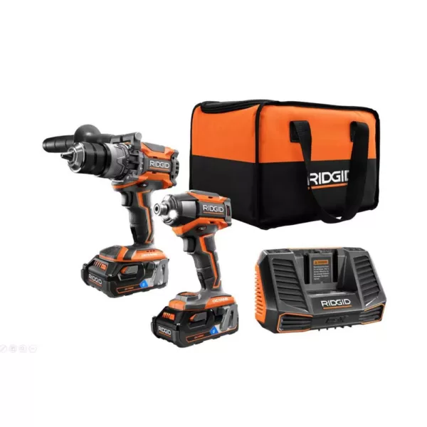 RIDGID 18-Volt OCTANE Cordless Brushless Combo Kit (2-Tool) with Bonus 18-Volt 1.5 Ah Lithium-Ion Battery (2-Pack)