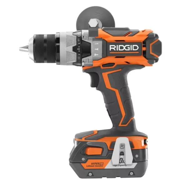 RIDGID 18-Volt Lithium-Ion Cordless 5-Tool Combo Kit with (2) 4.0 Ah Batteries, 18-Volt Charger, and Contractor's Bag