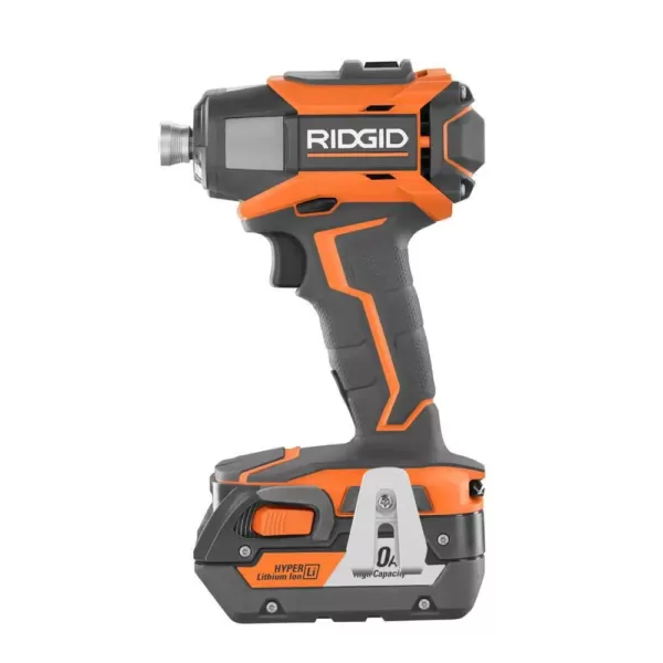 RIDGID 18-Volt Lithium-Ion Cordless 5-Tool Combo Kit with (2) 4.0 Ah Batteries, 18-Volt Charger, and Contractor's Bag