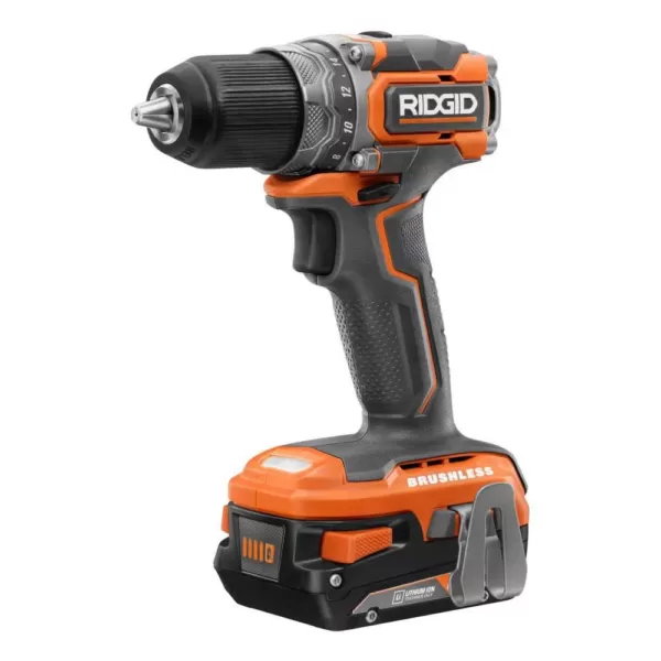 RIDGID 18V SubCompact Lithium-Ion Brushless 2-Tool Combo Kit with 3/8 in. Impact Wrench and 3 in. Multi-Material Saw