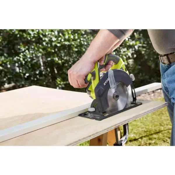 RYOBI 18-Volt ONE+ Cordless 5-1/2 in. Circular Saw with (1) 4.0 Ah Lithium-Ion Battery and 18-Volt Charger