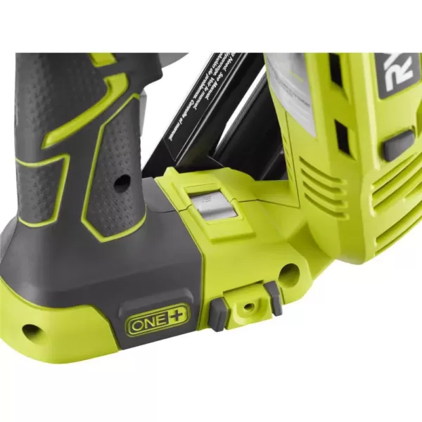 RYOBI 18-Volt ONE+ Lithium-Ion Cordless AirStrike 15-Gauge Angled Finish Nailer (Tool Only) with Sample Nails