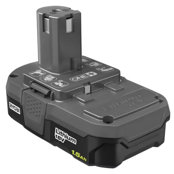 RYOBI 18-Volt ONE+ Cordless 1/2 in. Hammer Drill/Driver with 1.5 Ah Compact Lithium-Ion Battery