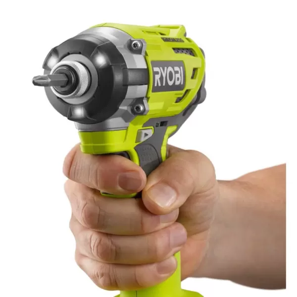 RYOBI 18-Volt ONE+ Cordless Brushless 3-Speed 1/4 in. Hex Impact Driver (Tool Only) with Belt Clip