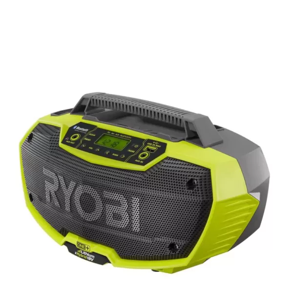 RYOBI 18-Volt ONE+ Hybrid Stereo with Bluetooth Wireless Technology with 2.0 Ah Battery and Charger Kit